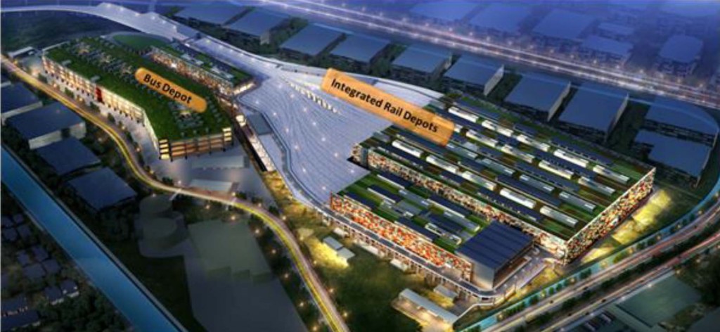 Artist's impression of the new train and bus depot