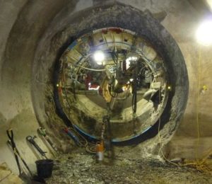 London cable tunnel breakthrough 3