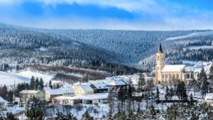 ore mountains in winter