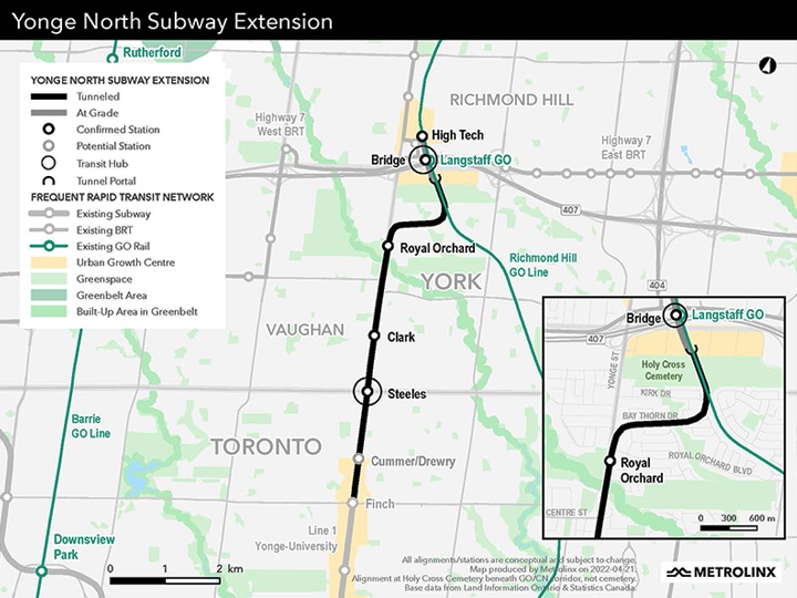 map of yonge north subway extension.4942b4