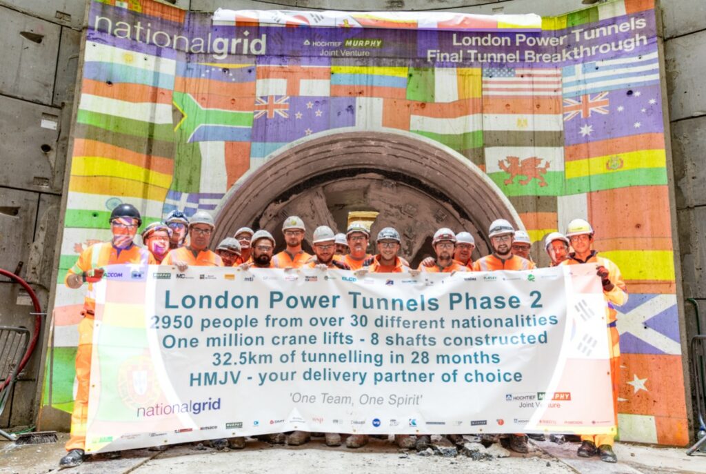 National Grid London Power Tunnels breakthrough 1
